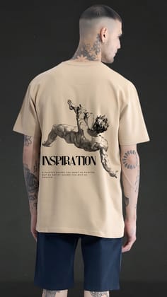 Inspiration Beige Oversized Tshirt-M