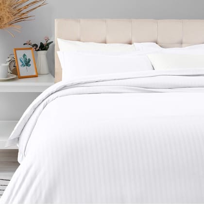 Breton Mellow - Duvet Cover-White / 80" x 90" / Without Pillow Cover