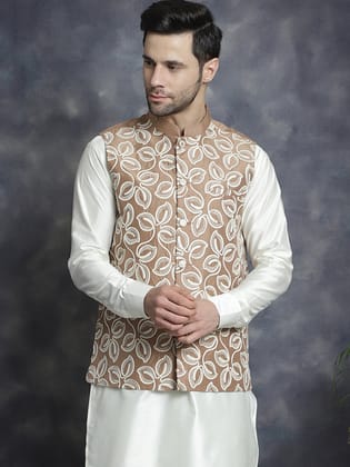 Men's embroidered Nehru Jacket-S