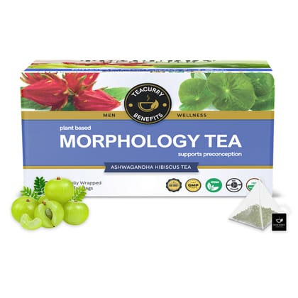 TEACURRY Morphology Tea (1 Month Pack, 30 Tea Bags) - For Men to help with Morphology and Quality