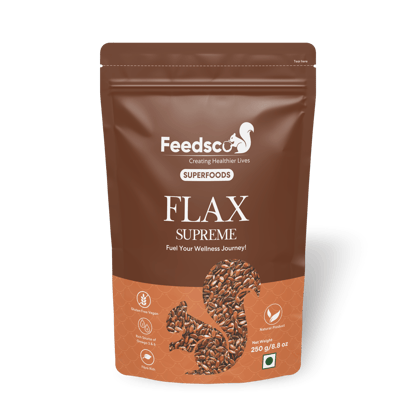 Feedsco Flax Supreme Flax Seeds - Non GMO Alsi Seeds | Rich in Fibre and Omega -3 | Seeds for Eating | Diet 250, gm