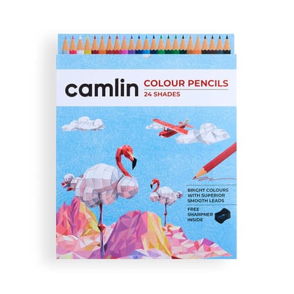 Camlin Colour Pencils Full Size-24 Shades