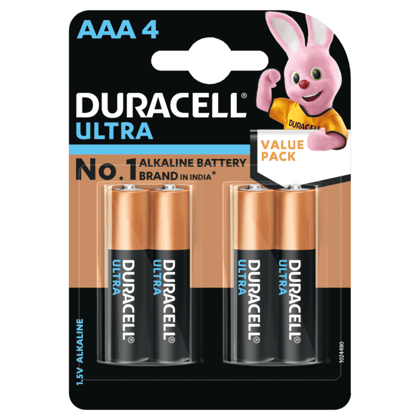 Duracell Ultra Alkaline size AAA Batteries-Pack of 4