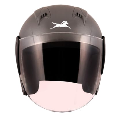 TVS Helmet Half Face Grey L