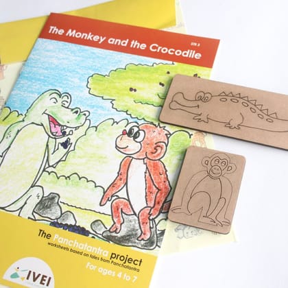 IVEI The Monkey and the Crocodile - workbook and 2 DIY Magnets - 4 to 7 yrs