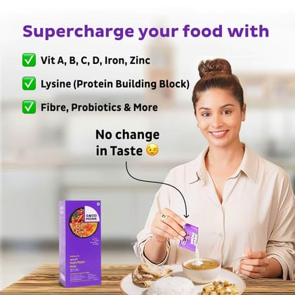 Family Nutrition Mix (Add to Food) - Improves Gut Health, Daily Energy & Immunity - 15 Sachets
