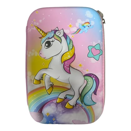 3D Elegant Unicorn Design Embossed Pencil Pouch