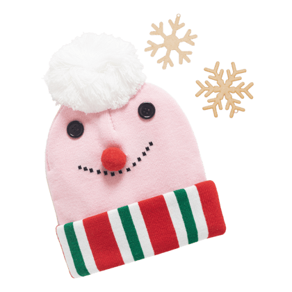 Baby Winter Cap - Christmas-Light Pink