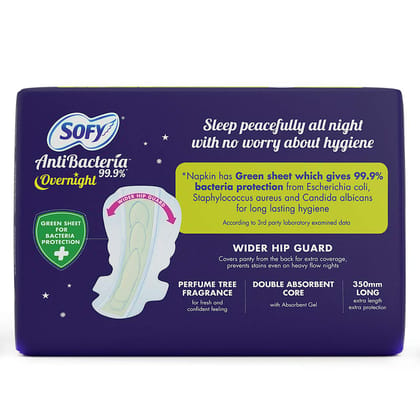 Sofy Anti Bacteria Overnight Sanitary Pads - Xxl (Pack Of 20 Pads)