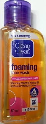 Clean Clear Foaming face wash 50 ml