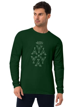 Six concepts of Trinity, Sanskrit Full Sleeve T-shirt-Green / S