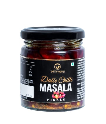 Vartoh Organic Dalle Chilli Masala Pickle, 175 gm