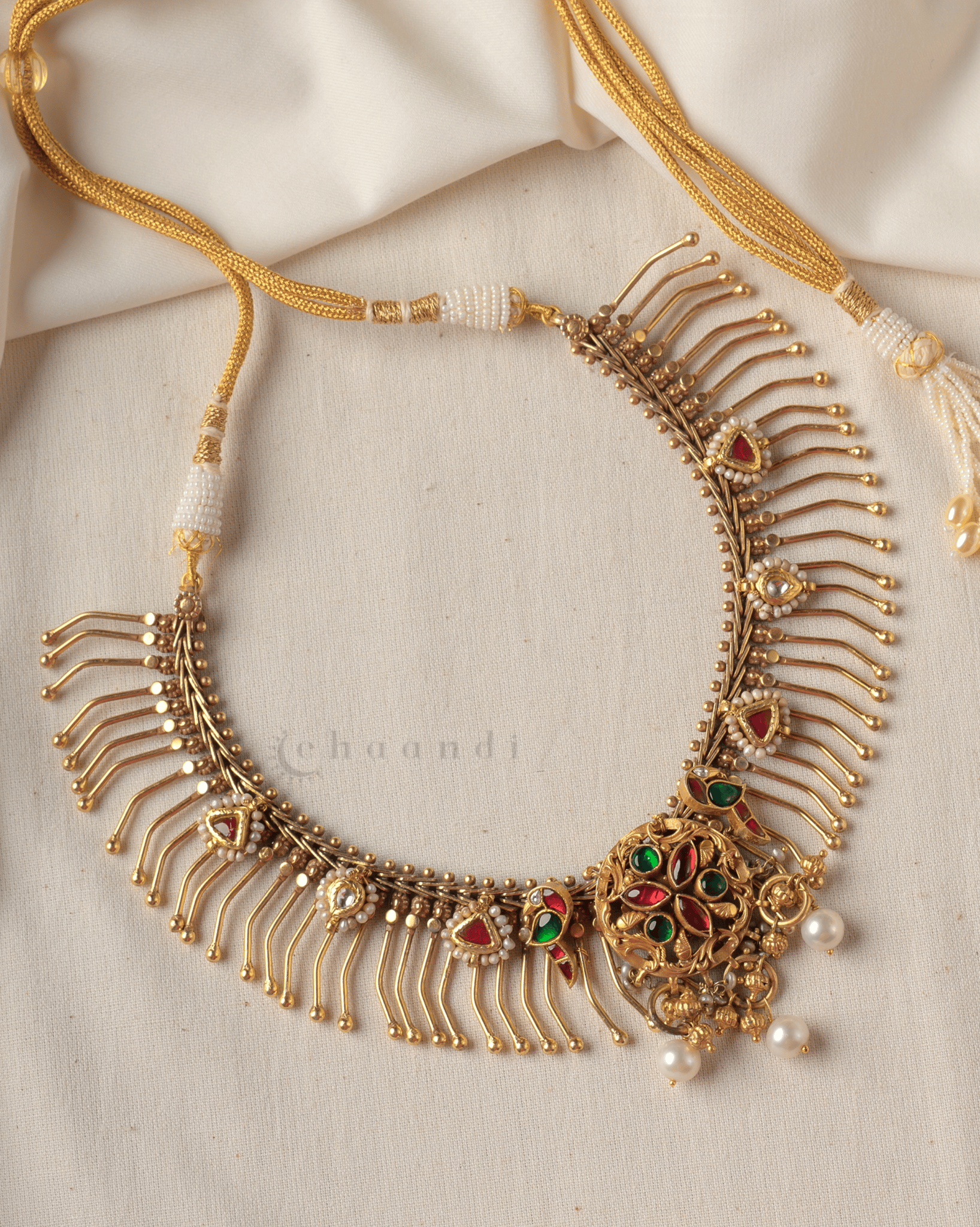 Gold Polish Silver Necklace CHN1569