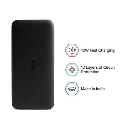 Mi 10000mAh Power Bank VXN4300IN Black-Mi 10000mAh Power Bank (VXN4300IN, Black)