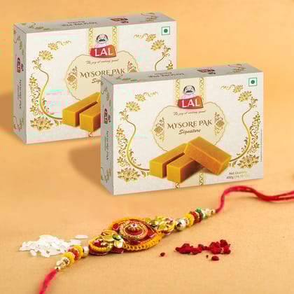 Lal Sweets Mysore Pak Signature, 400 gm - Pack of 2