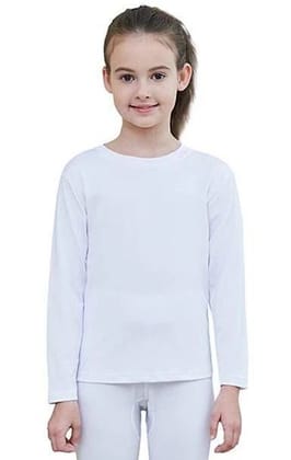 Monte Carlo Pure New Merino Wool Machine Washable Full Sleeves Round Neck Thermal for Girls Off White Color-18