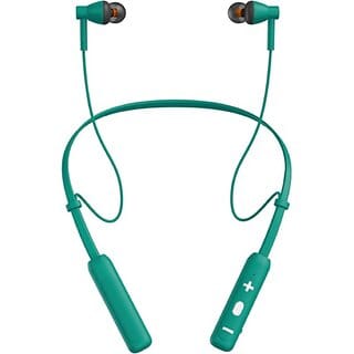 TecSox Tecband Blaze 200 Wireless Neckband40H Playback IPX 4  Boom Bass Green Bluetooth Headset (Green, In the Ear)