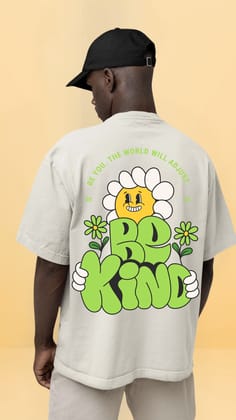 Be Kind Cream Oversized Tshirt-XL