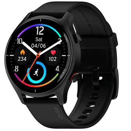 Noise Twist round dial smart watch with bluetooth calling, 1.38" TFT display, upto 7 days battery, 100+ watch faces, IP68, heart rate monitor, sleep tracking Jet Black