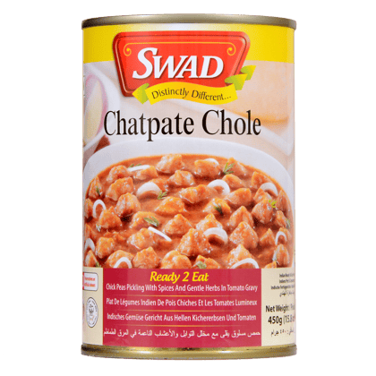 Swad Ready to Cook and EatChatpate Chhole Instant Mix Vegetarian Heat & Eat with No Added Preservative - 450 Grams (Pack of 3)