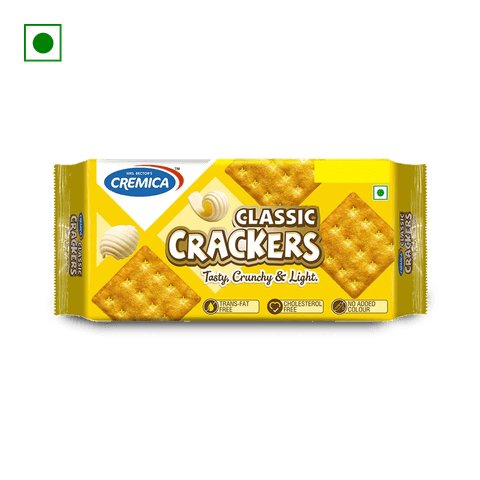 Cremica Classic Crackers Tasty, Crunchy & Light Biscuits, 120 gm Pack