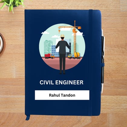 Civil Engineer Work Life Personalized Diary-Blue