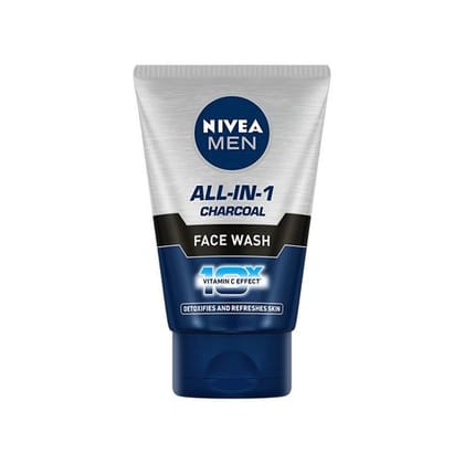 Nivea Men All In One Charcoal Face Wash, 100 ml tube