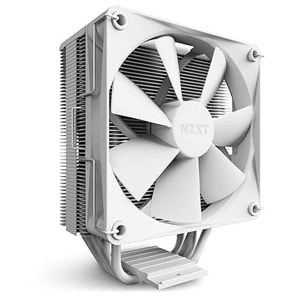 NZXT T120 RGB CPU Air Cooler - Conductive Copper Pipes - Fluid Dynamic Bearings - AMD and Intel Compatibility,RC-TR120-W1 (White)