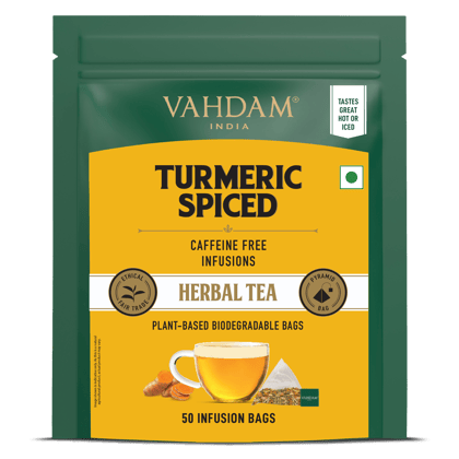 Turmeric Spiced Herbal Tea Tisane 50 Count-Turmeric Spiced Herbal Tea Tisane, 50 Count