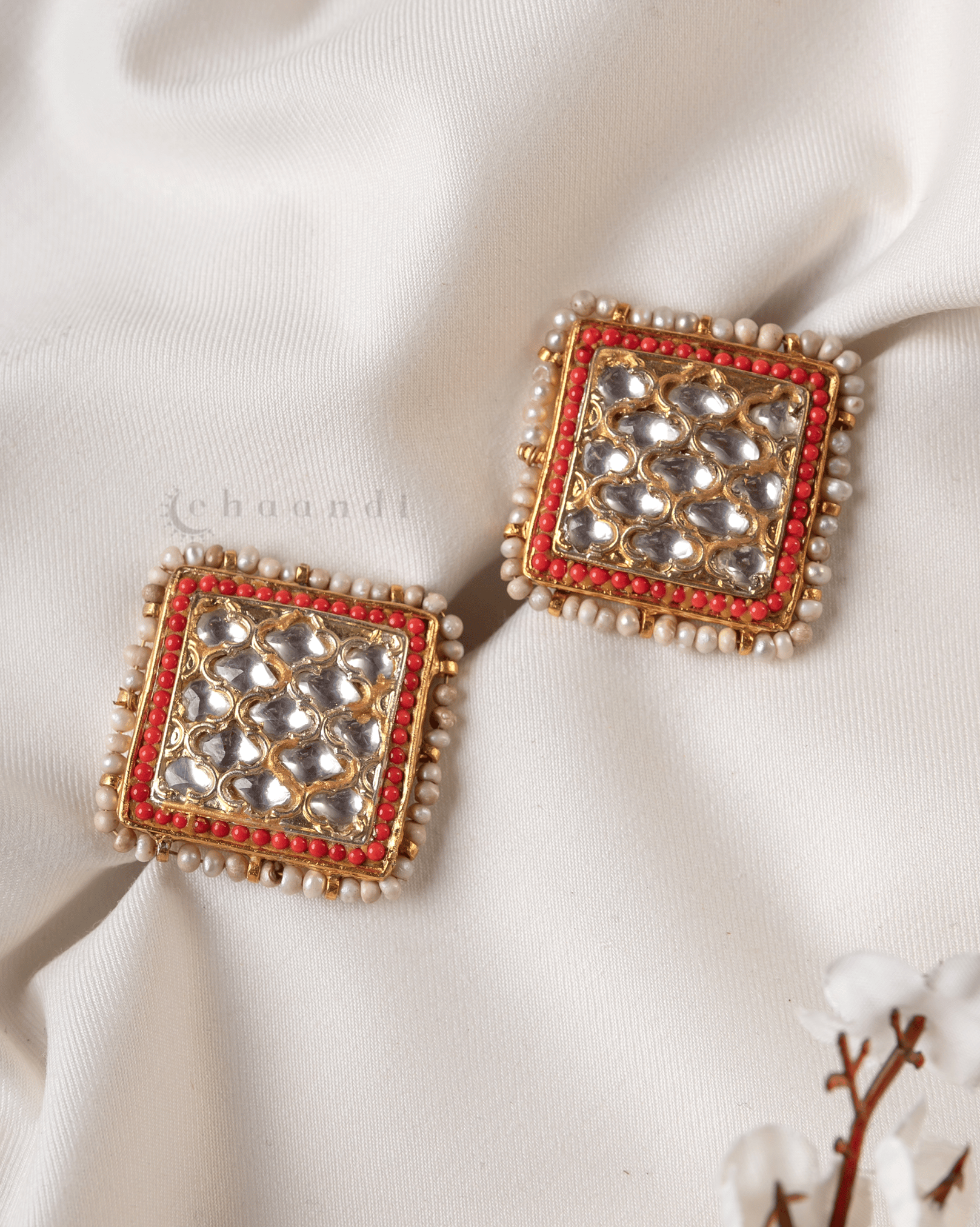 Gold Polish Silver Earrings CHE1825