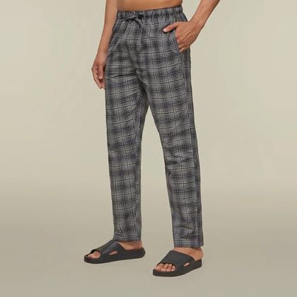 Checkmate Combed Cotton Pyjamas Smoke Grey S