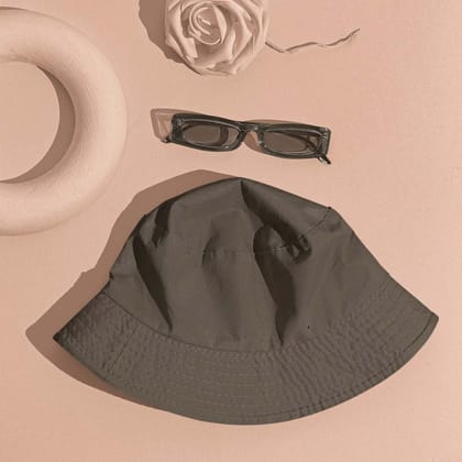 Unisex Coffee Brown Classy Bucket Hat-100% Cotton / Classic