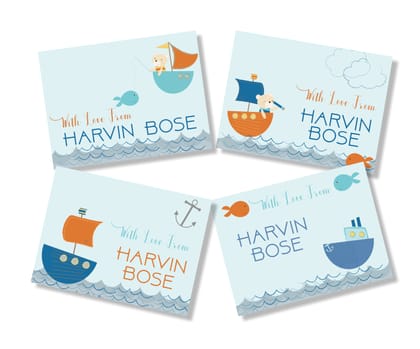 Gift Cards - Sail Away-4" x 3" - 16 cards