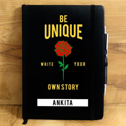 Be Unique Personalized Diary-Black