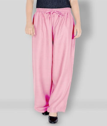 Sttoffa - Pink Rayon Flared Womens Palazzos ( Pack of 1 ) - 38