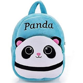 Aurapuro Kids School Bag Panda Soft Plush Backpacks Cartoon Baby Boys/Girls Plush Bag School Bag (Blue, 10 L) School Bag (Blue, 10 L)