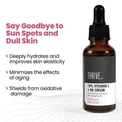 Thriveco 10% Vitamin C plus Hyaluronic Acid Serum 30 ML