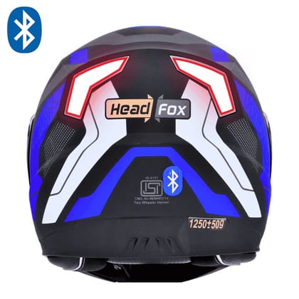 N2 Air Road Matt Blue Smart Bluetooth Flip-up Double Visor Helmet-XL-62