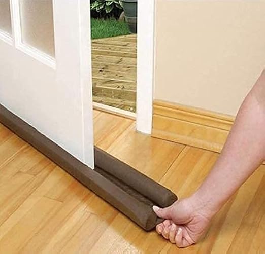 SmartCam Door Bottom Sealing Strip Under Door Fabric Twin Draft Guard Cover Stop Light Dust Cool Air Escape Protector Draft Home Bedroom Sound Proof Noise Reduction Door EVA Draft Stopper | Pack Of 1