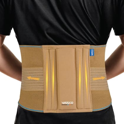 Sacro Lumbar Belt (Mild Support) | Provides Support to Lower Back | Corrects Posture & Relieves Back Pain (Beige)