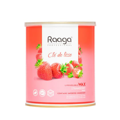 Raaga Professional Liposoluble Body Wax for Smooth Hair Removal, Strawberry, For all Skin Types, 800 ml