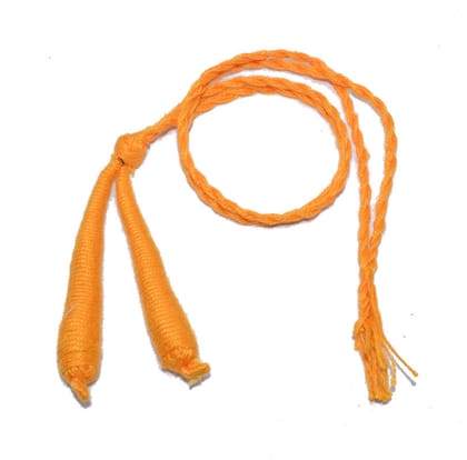 Orange Braided Back Rope/Dori Adjustable Cord Necklace for Jewellery Making , (16 Inch) , NDR-060-Per Packet of 6 Pcs / 16 Inch