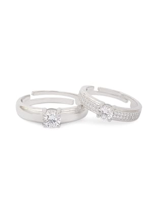 Promise Couple Band Rings-Adjustable