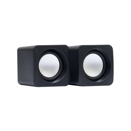 Coconut US05 Mini USB Speaker for Laptop & Computer (Pack Of 2,Multi-Colour)-USB Speakers / Black