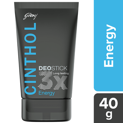 Cinthol Energy - Deostick For Men, Cream Based Deodorant, 40 G