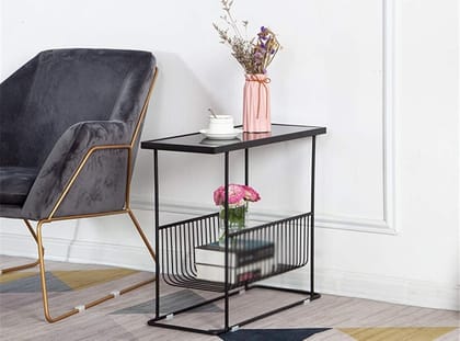 Metallic Marble Top Storage Side Tables, Coffee Table, Accent Tables & End Tables