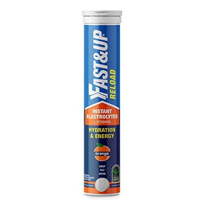 Fast&Up Reload electrolyte energy and hydration - sports drink - Pack of 20 effervescent tablets - Orange flavour