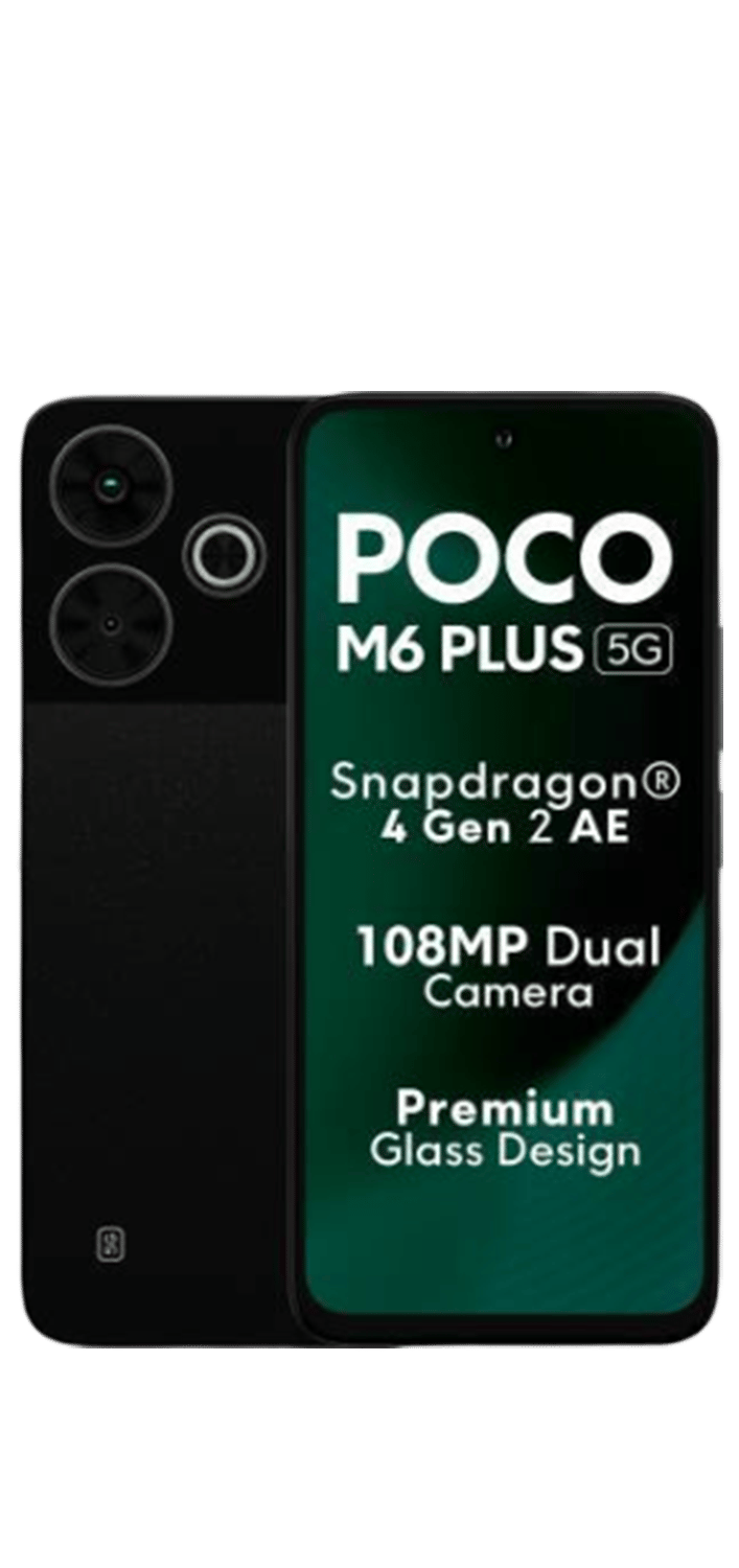 POCO M6 PLUS 5G [6GB RAM, STORAGE 128GB] GRAPHITE BLACK