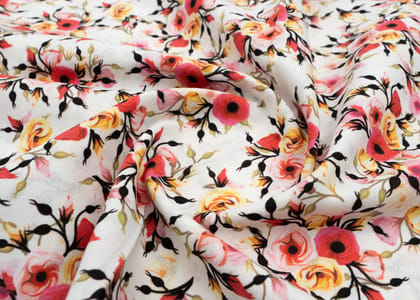 Linen Cotton Blend,Digital Print,Plain,Multi Colour Floral, Men And Women, Unstitched Shirting Or Top Fabric-1 Meter