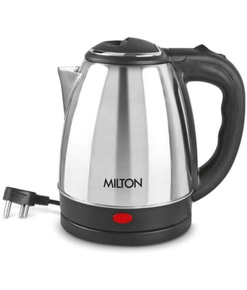 Milton Go Electro 1.2 Stainless Steel Electric Kettle, 1 Piece, 1200 ml, Silver | Power Indicator | 1500 Watts | Auto Cut-off | Detachable 360 Degree Connector | Boiler for Water - Silver